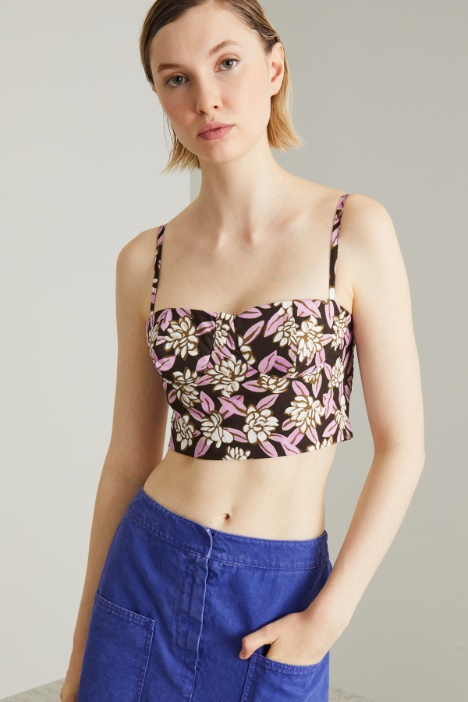 Top bustier in popeline
