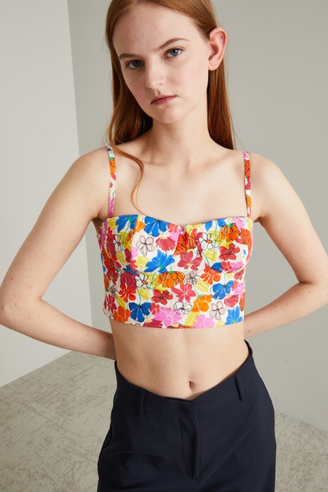 Top bustier in popeline