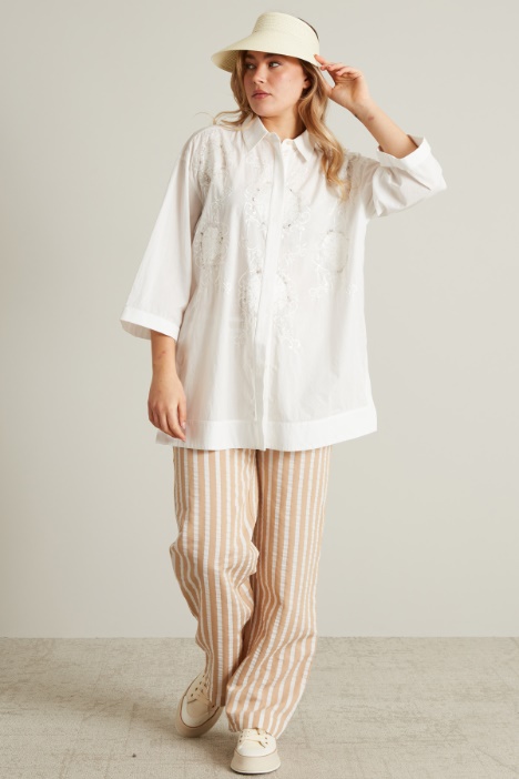 Embroidered voile tunic Intrend