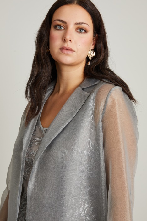Camisola abierta de organza