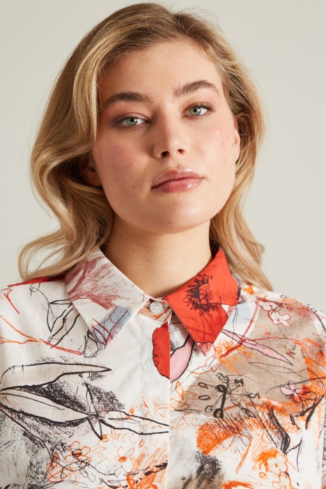 Camicia in popeline di cotone