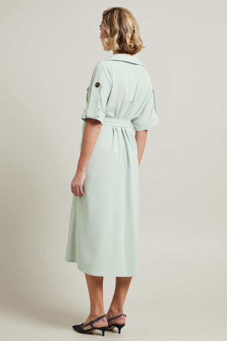 Abito stile trench in cady