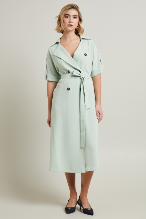 Abito stile trench in cady