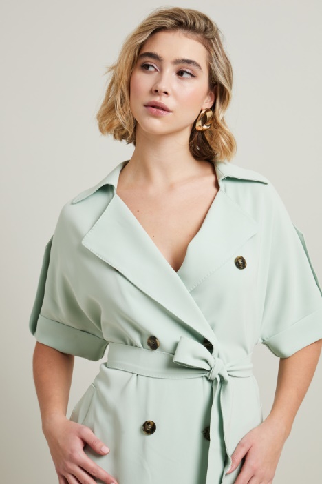 Abito stile trench in cady