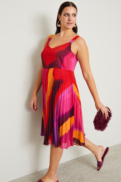 Abito in georgette plissé