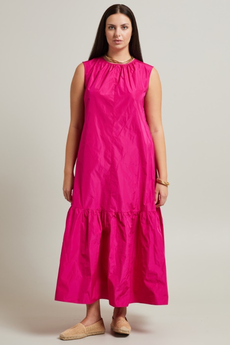 Abito lungo in taffetà