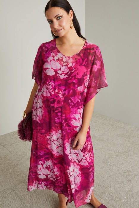 Abito in georgette stampato