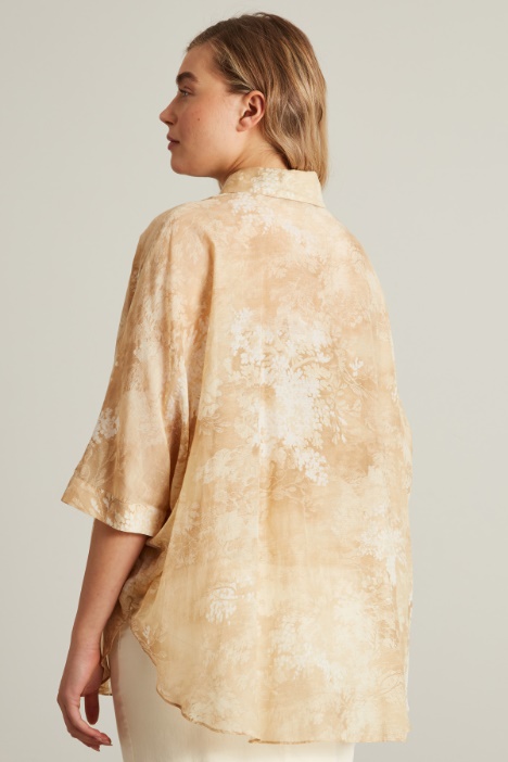 Camicia in cotone e seta