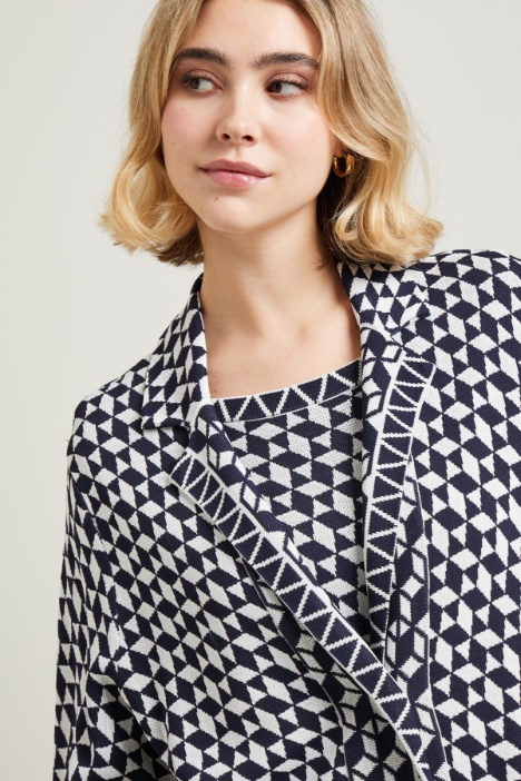 Cardigan in viscosa jacquard