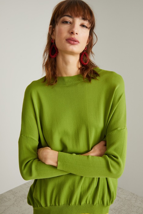 Maglia over in filato crépe