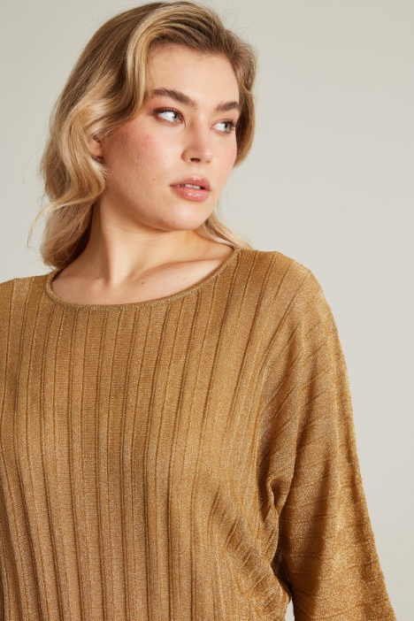 Maglia a coste lamè