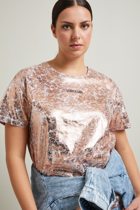 Tshirt in jersey laminato