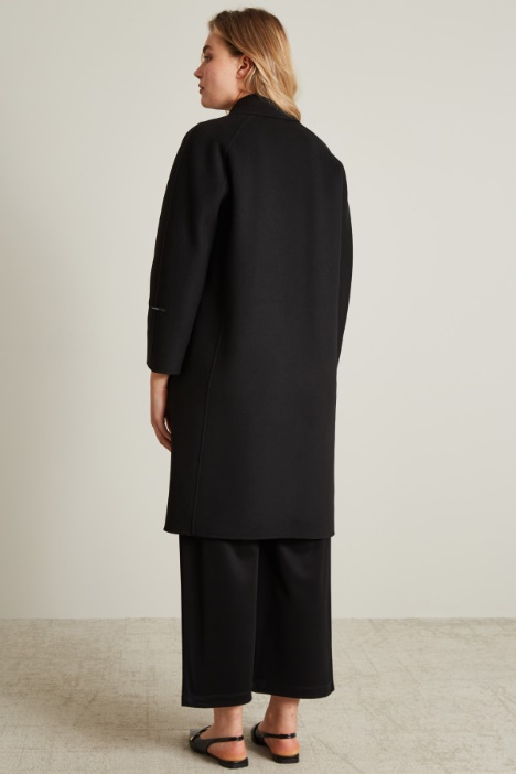 Cappotto dritto in doppio di lana