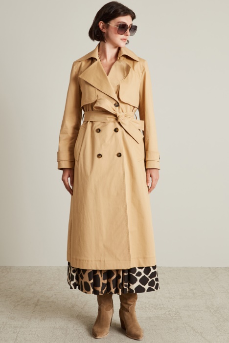 Trench lungo con cintura