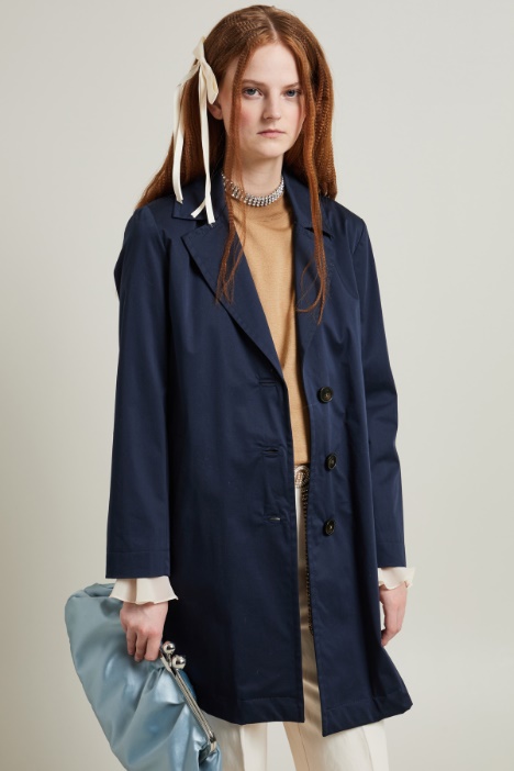 Trench in tessuto di cotone