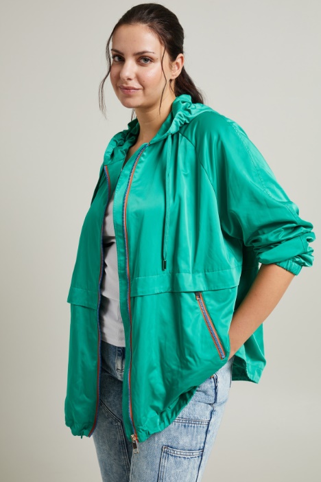 Giacca impermeabile in raso