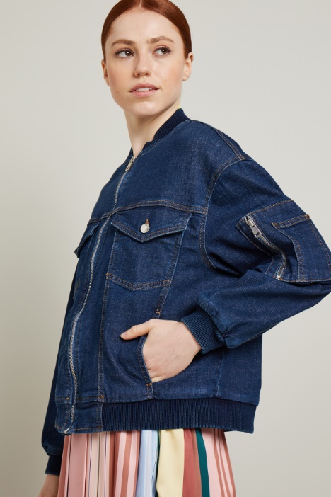 Bomber in denim