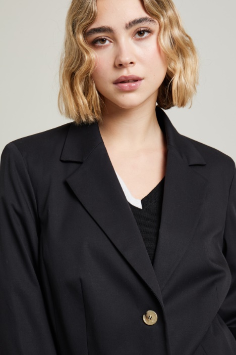 Blazer monopetto in gabardina