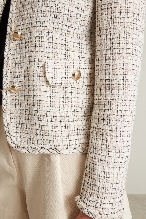 Giacca in tweed con bottoni