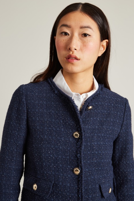 Giacca in tweed con bottoni