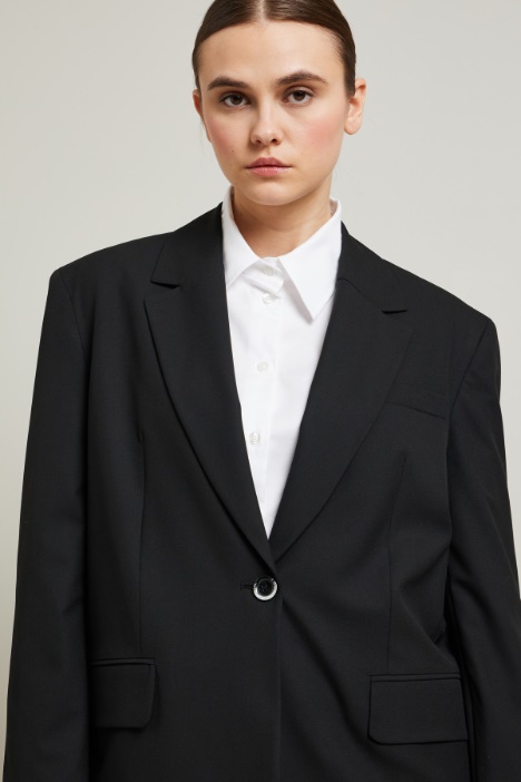 Blazer monopetto in tela