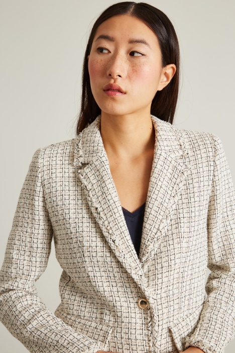 Blazer in tweed lamè
