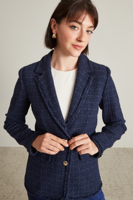 Blazer in tweed lamè