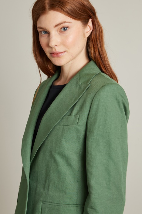 Blazer monopetto in lino