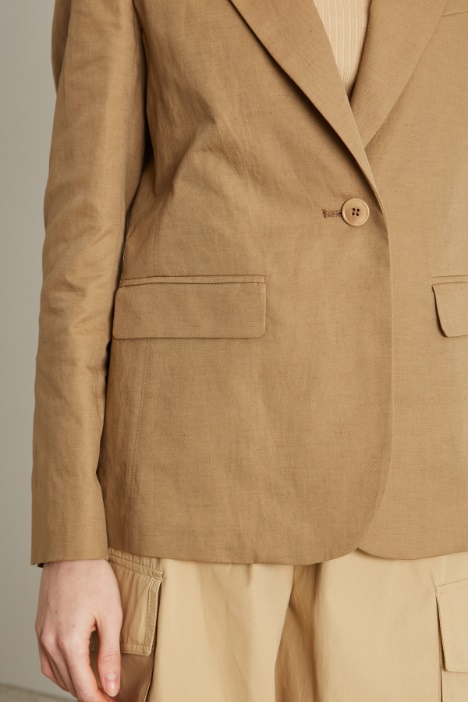 Blazer in tela di lino