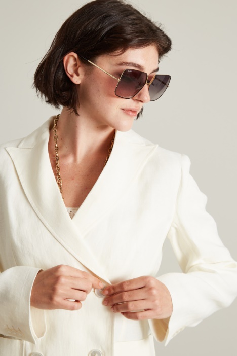 Blazer in tela di lino