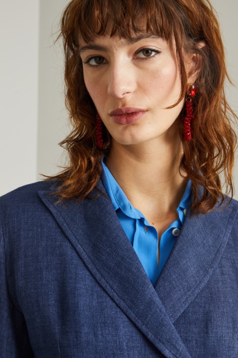 Blazer in tela di lino