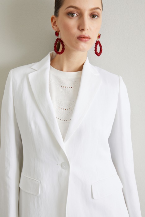 Blazer de mezcla de lino