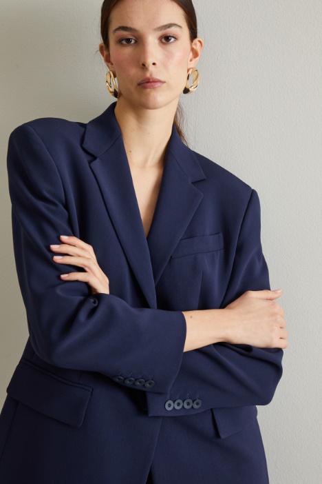 Blazer dritto in cady