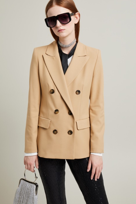 Blazer doppiopetto in gabardina