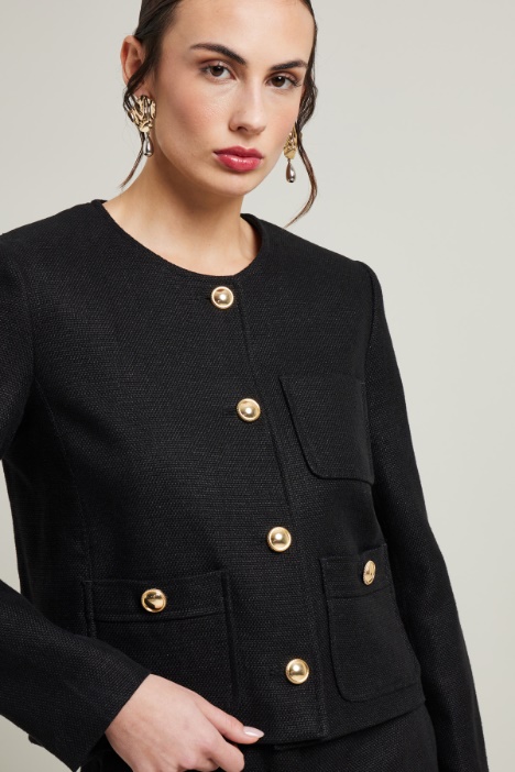 Giacca in tessuto effetto stuoia