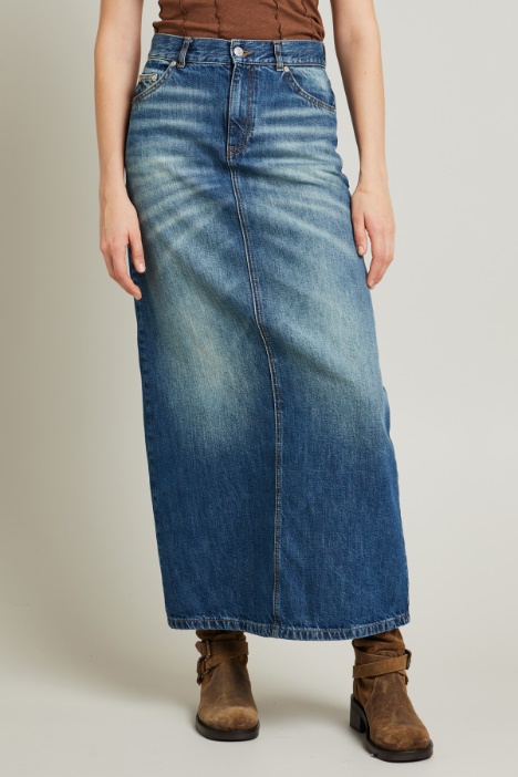 Gonna lunga in denim