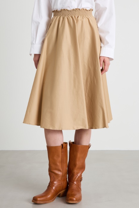 Gonna midi in popeline