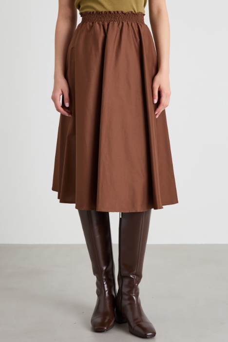 Gonna midi in popeline