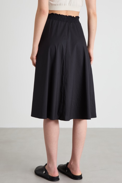 Gonna midi in popeline