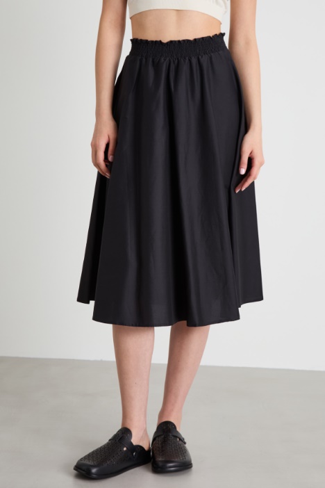 Gonna midi in popeline