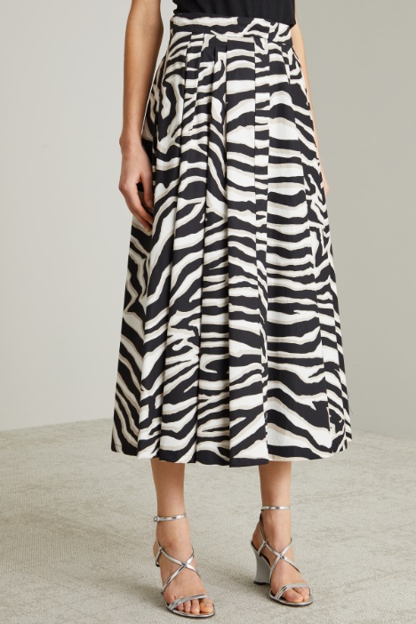 Falda popelina con estampado animal