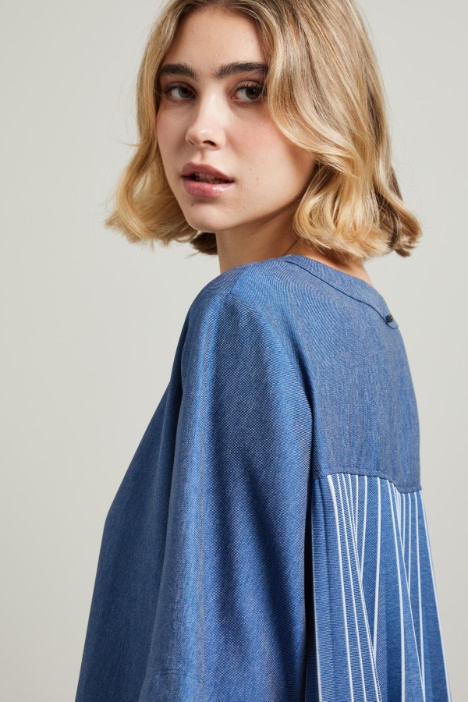 Blusa effetto denim