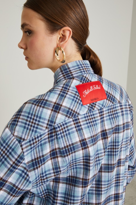 Camisa de franela con patchwork