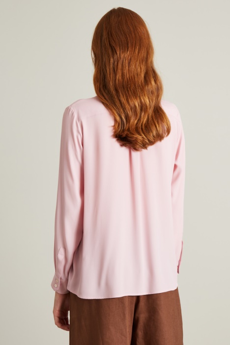 Blusa in crépe di misto seta