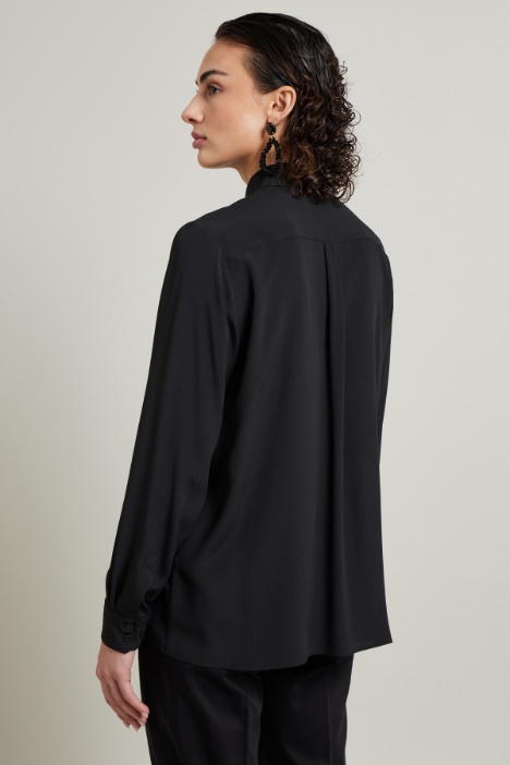 Blusa in crépe di misto seta