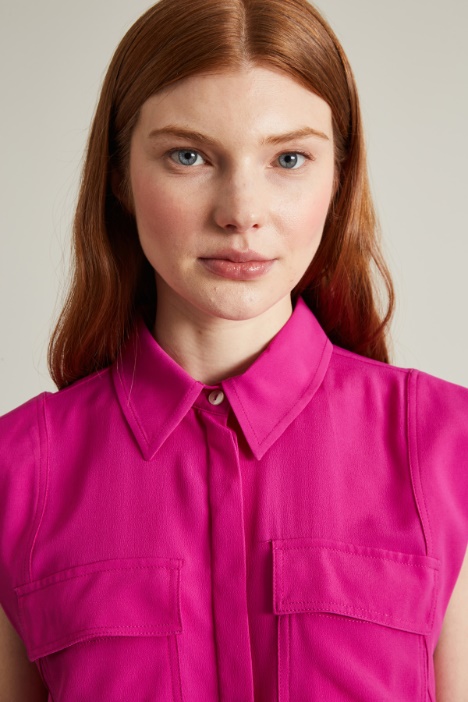 Top in crépe con nodo