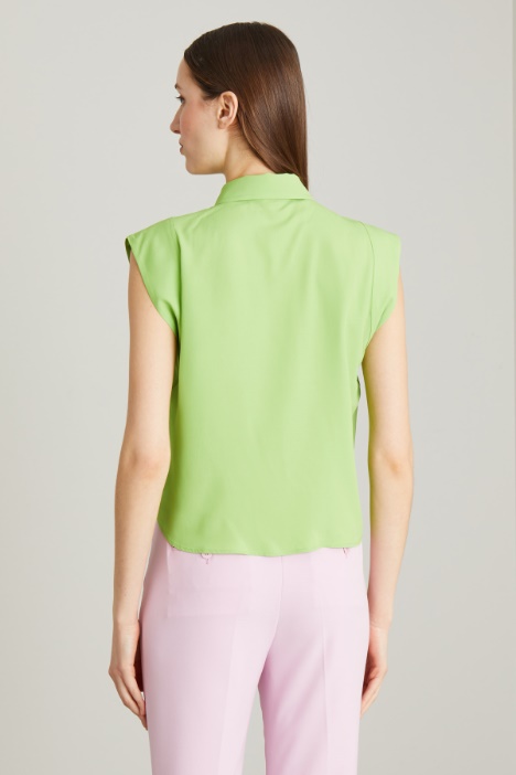 Top in crépe con nodo