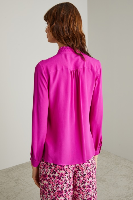 Blusa de crepé mezcla de seda