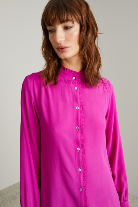 Blusa de crepé mezcla de seda