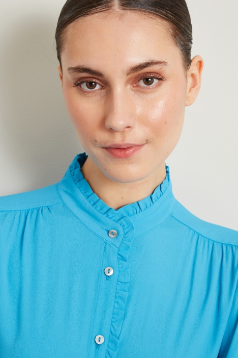 Blusa in crèpe di misto seta